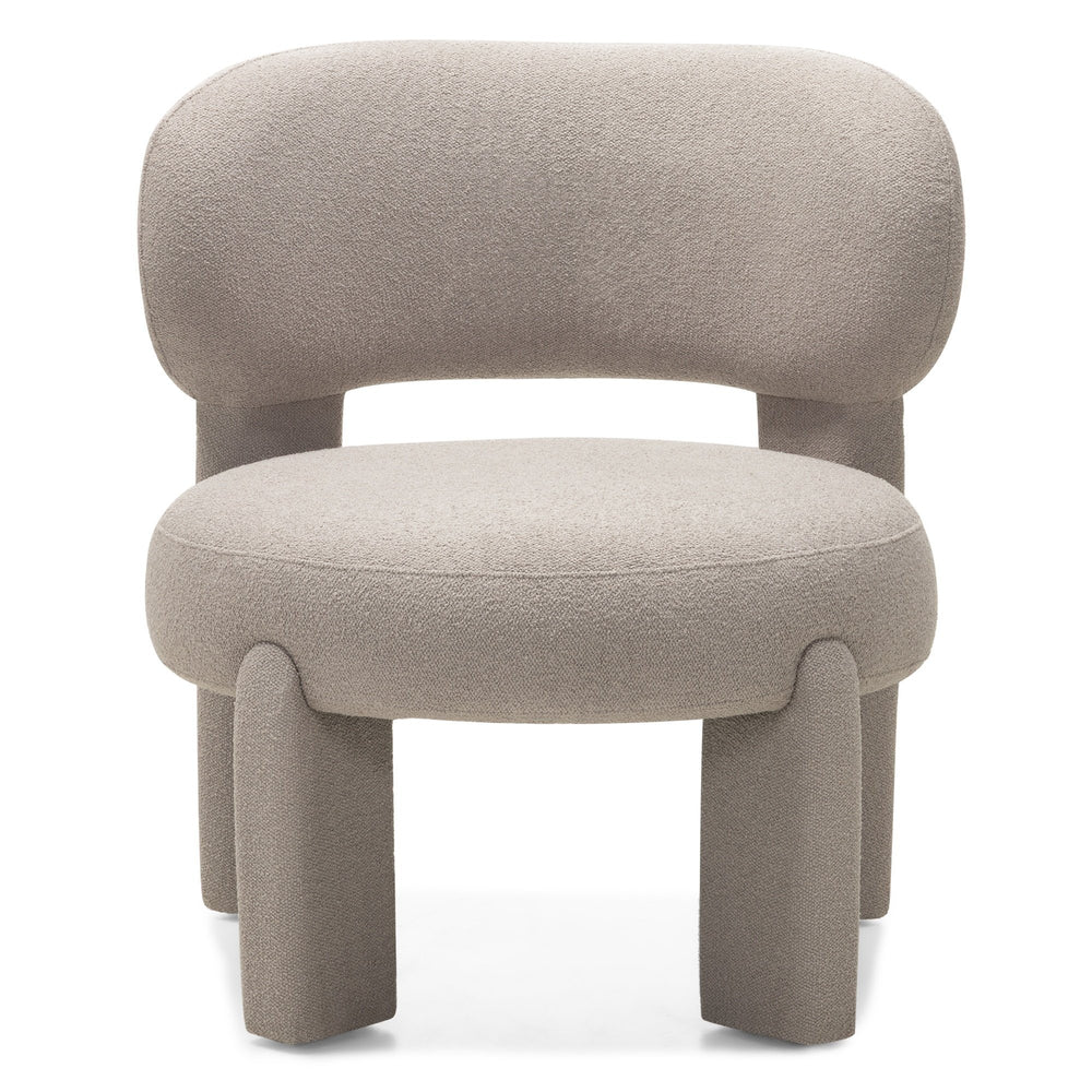 Lounge chair DORADE, fabric, grey-beige