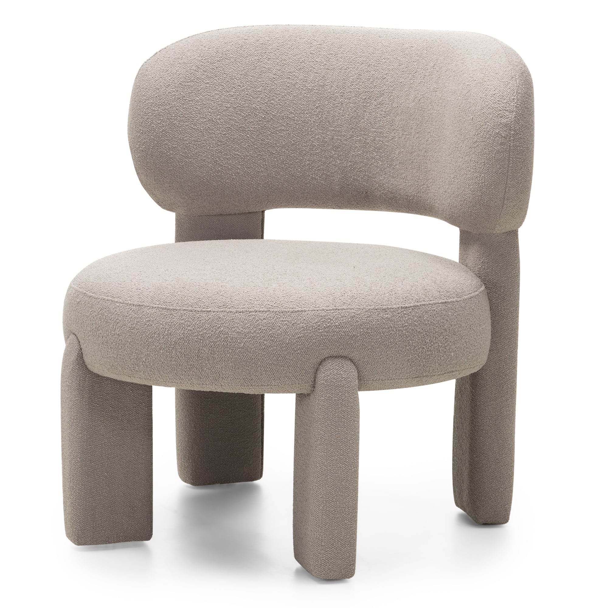 Lounge chair DORADE, fabric, grey-beige