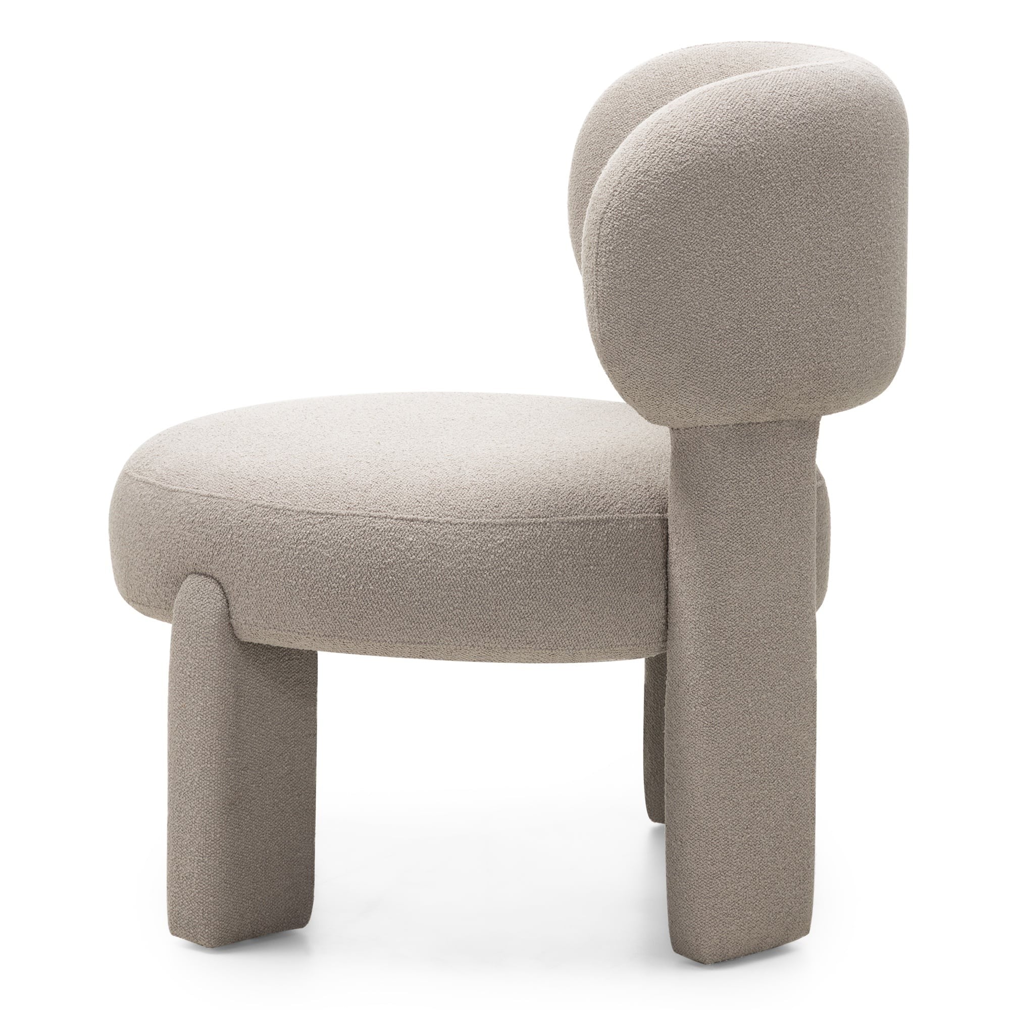 Lounge chair DORADE, fabric, grey-beige