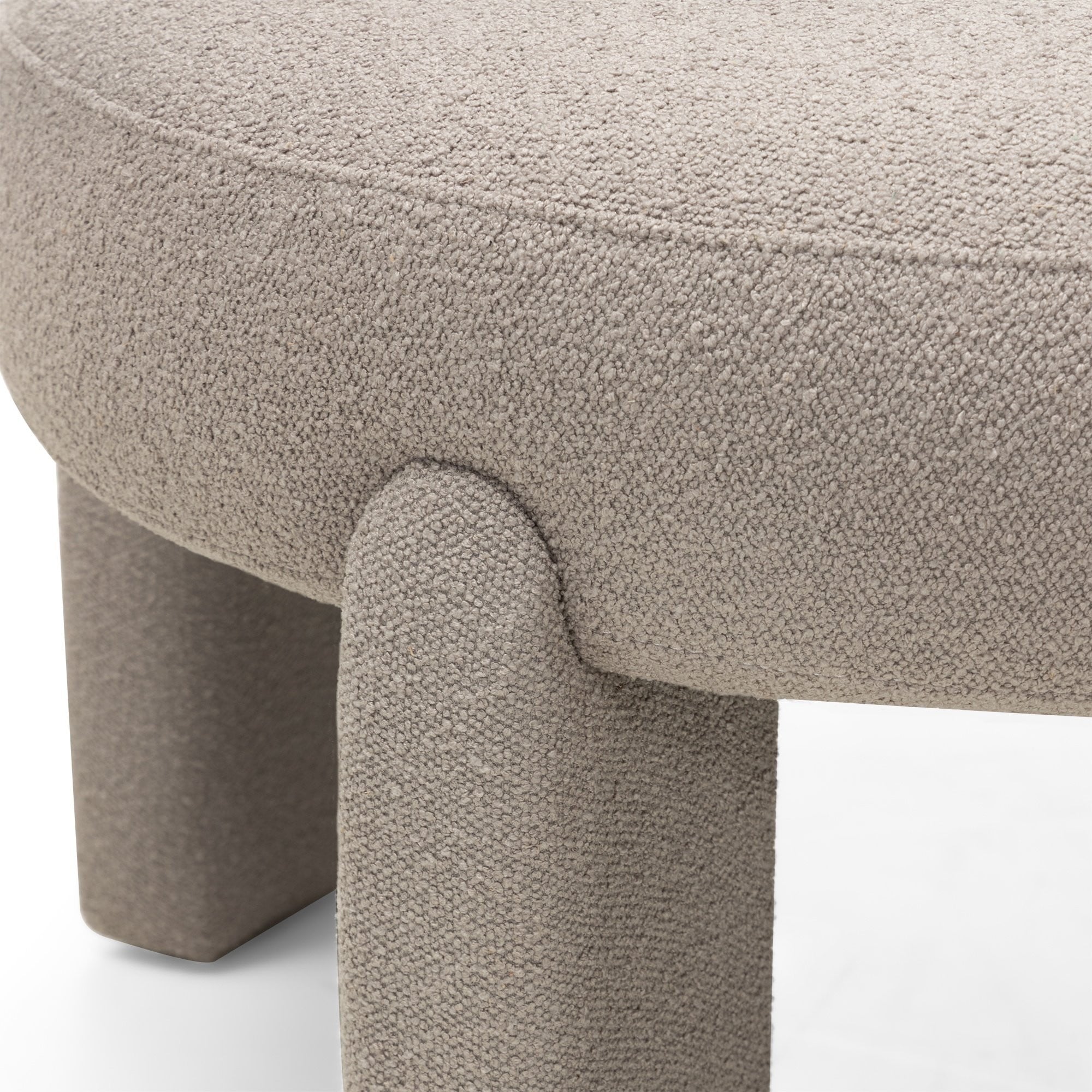 Lounge chair DORADE, fabric, grey-beige