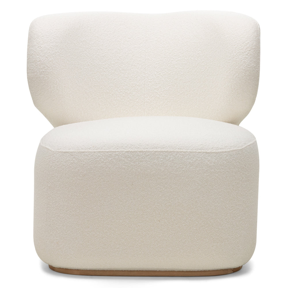 Recliner FLUOR, white, rounded