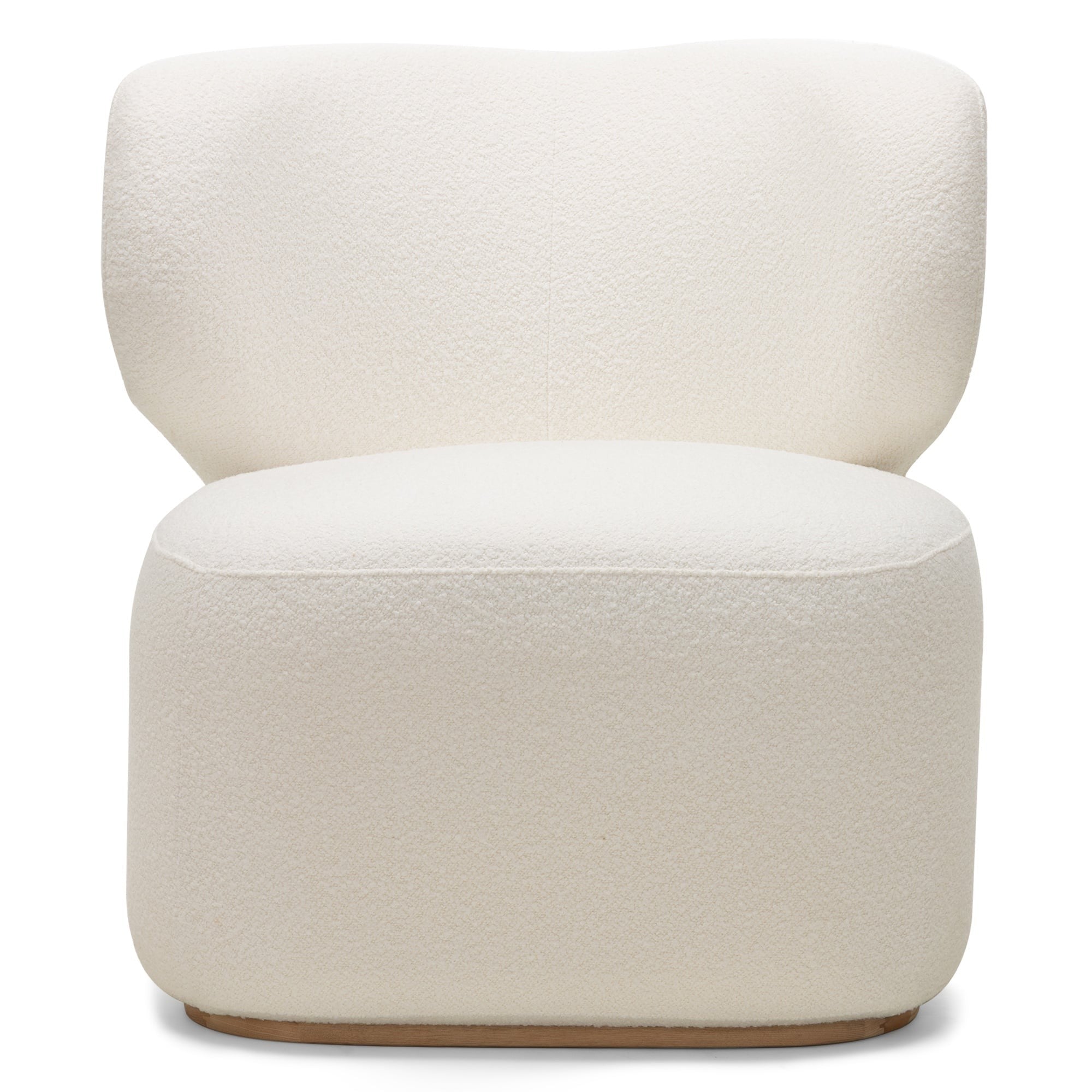 Recliner FLUOR, white, rounded