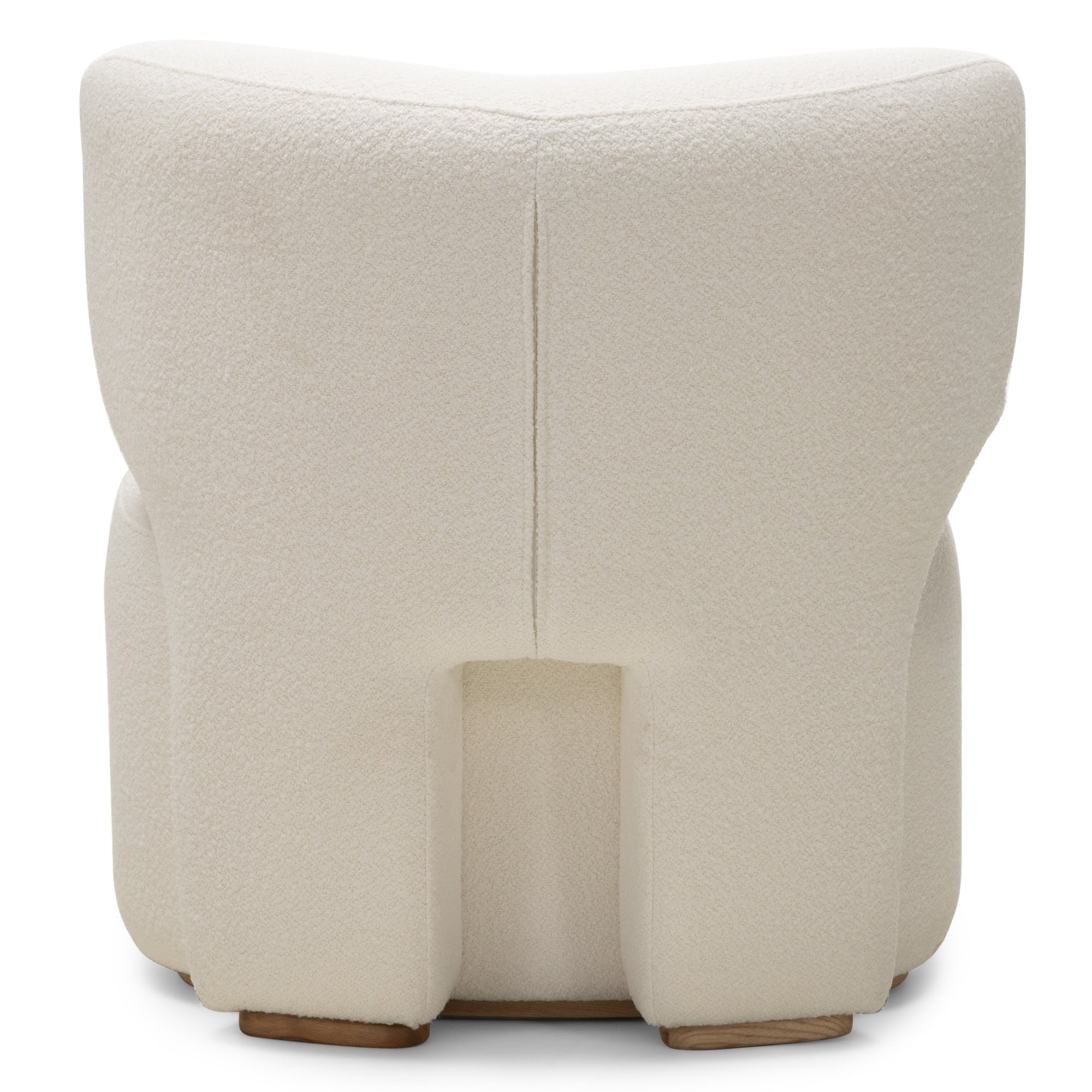 Recliner FLUOR, white, rounded