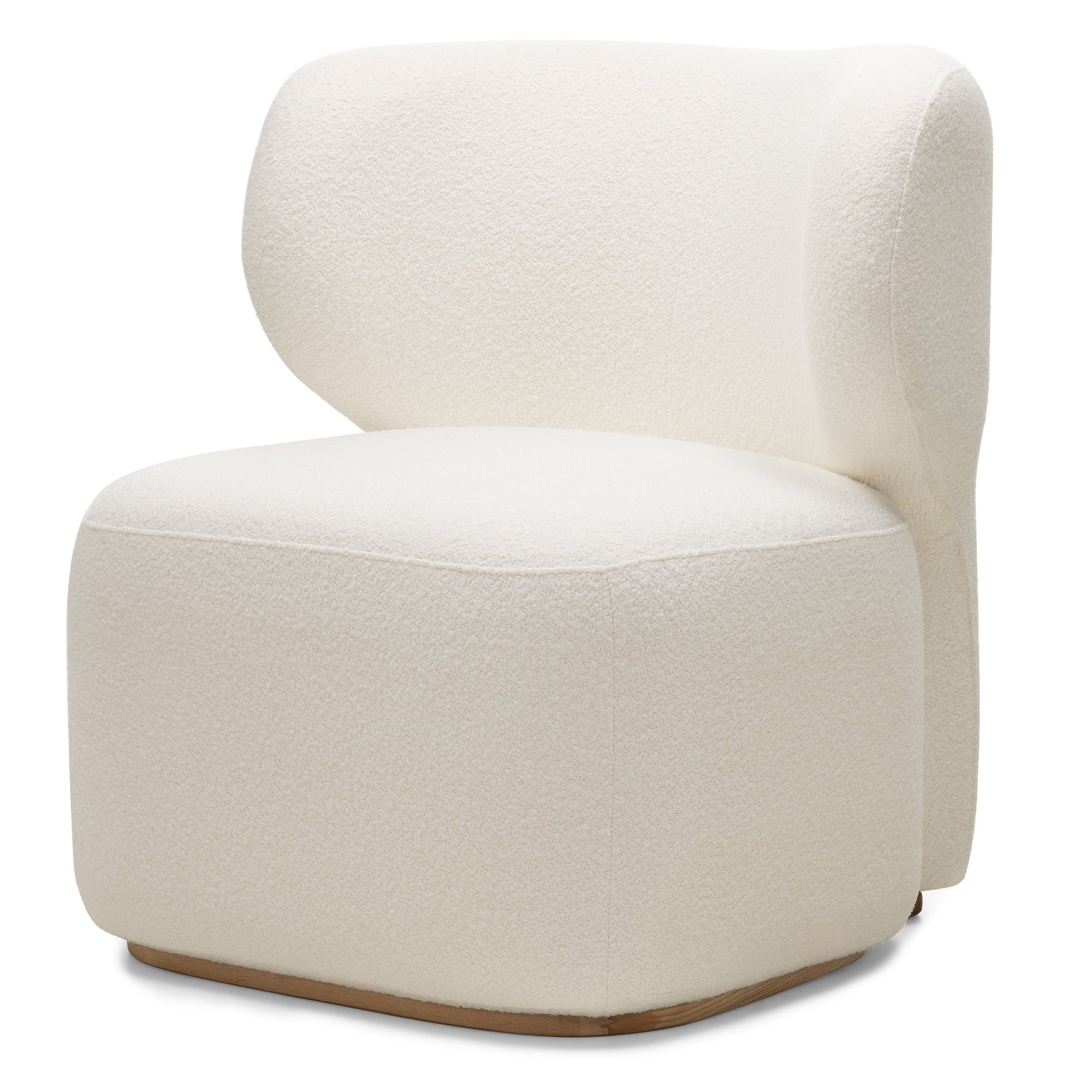 Recliner FLUOR, white, rounded