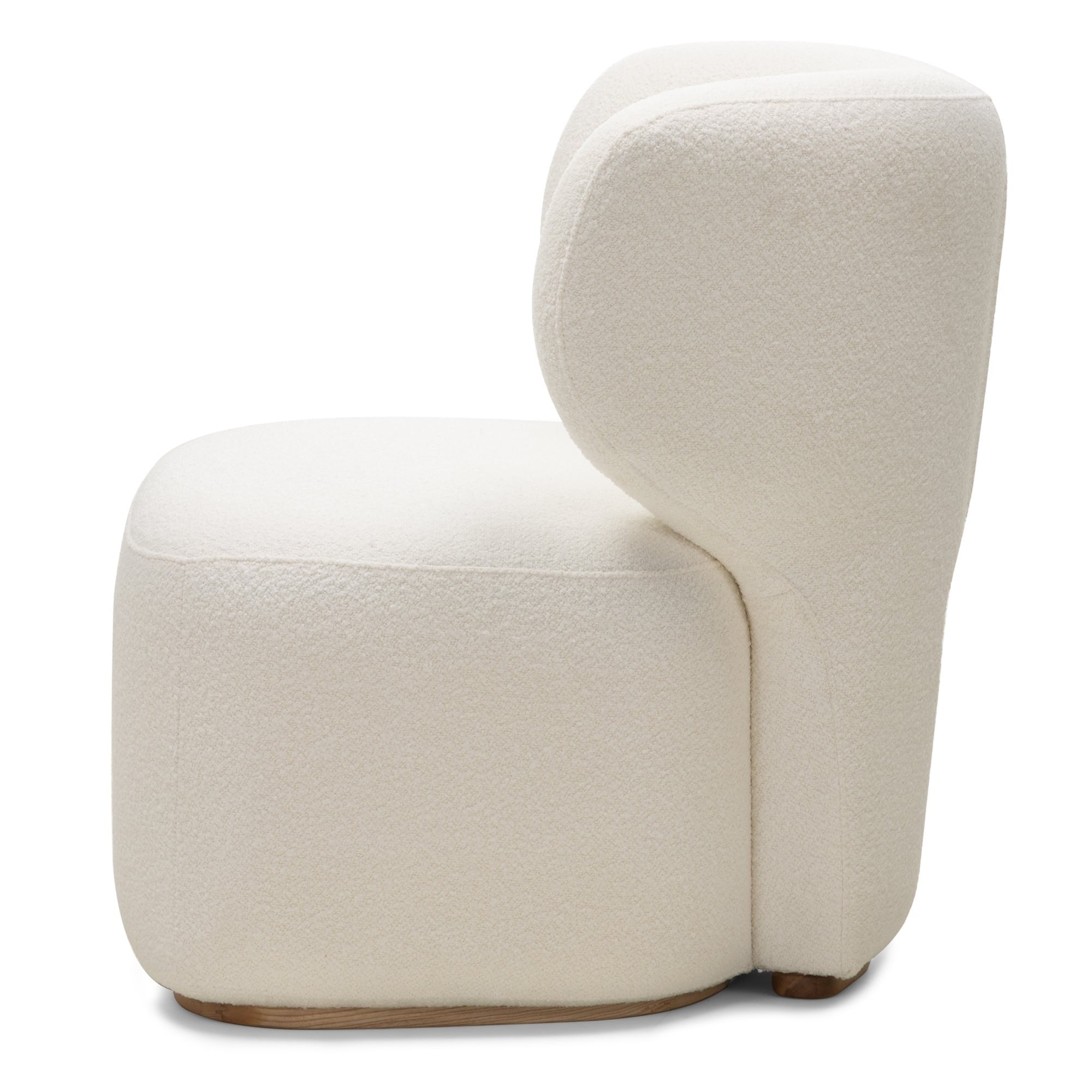 Recliner FLUOR, white, rounded