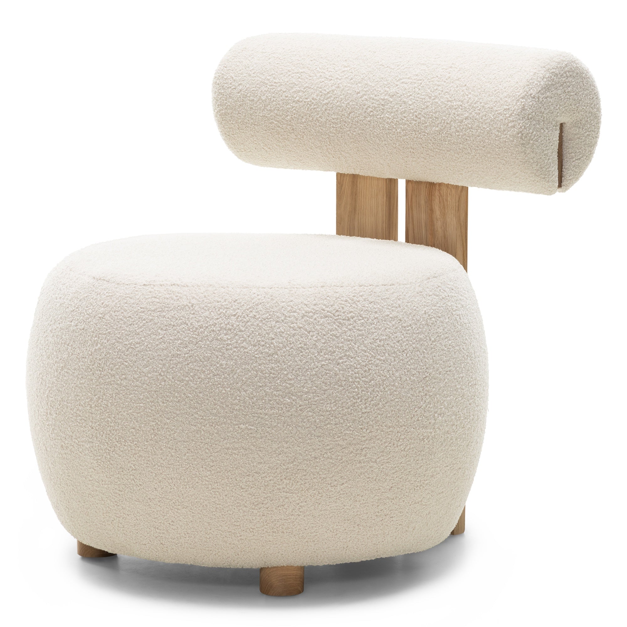 Fotelis HANA, smėlinis, boucle