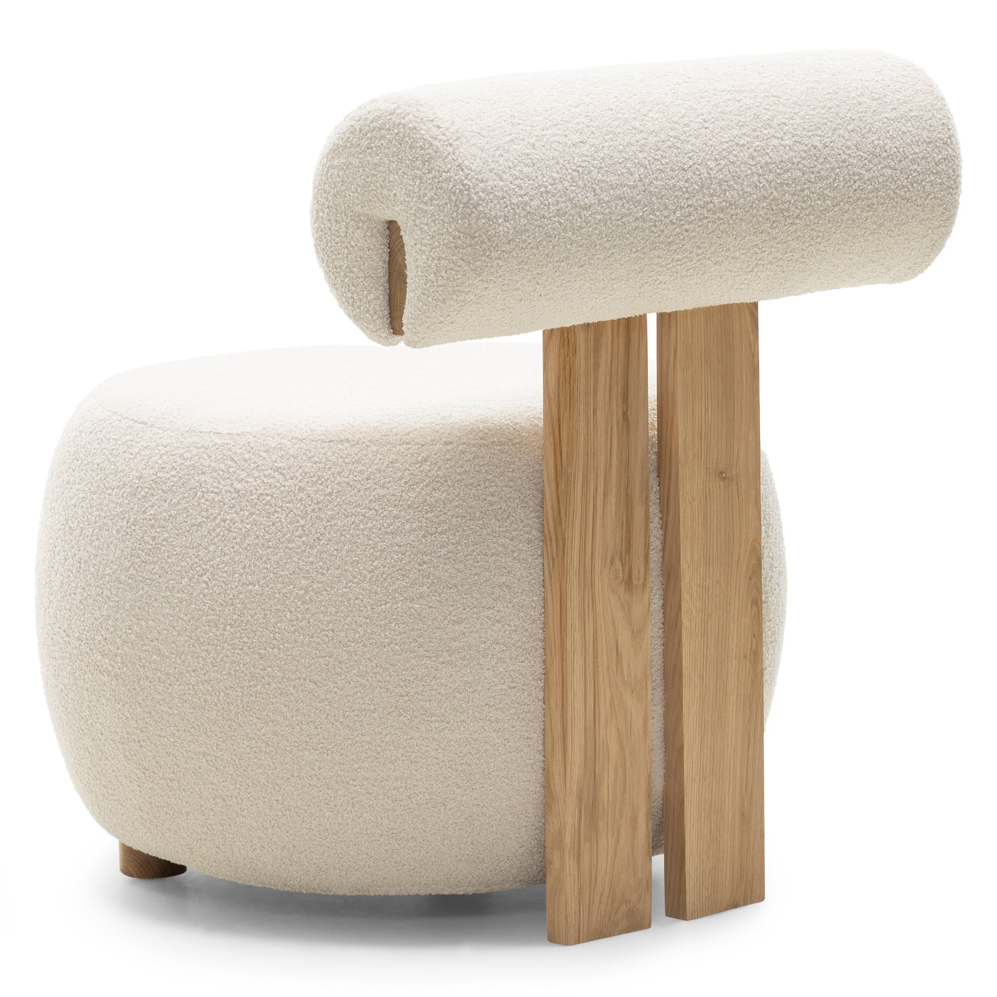 Fotelis HANA, smėlinis, boucle