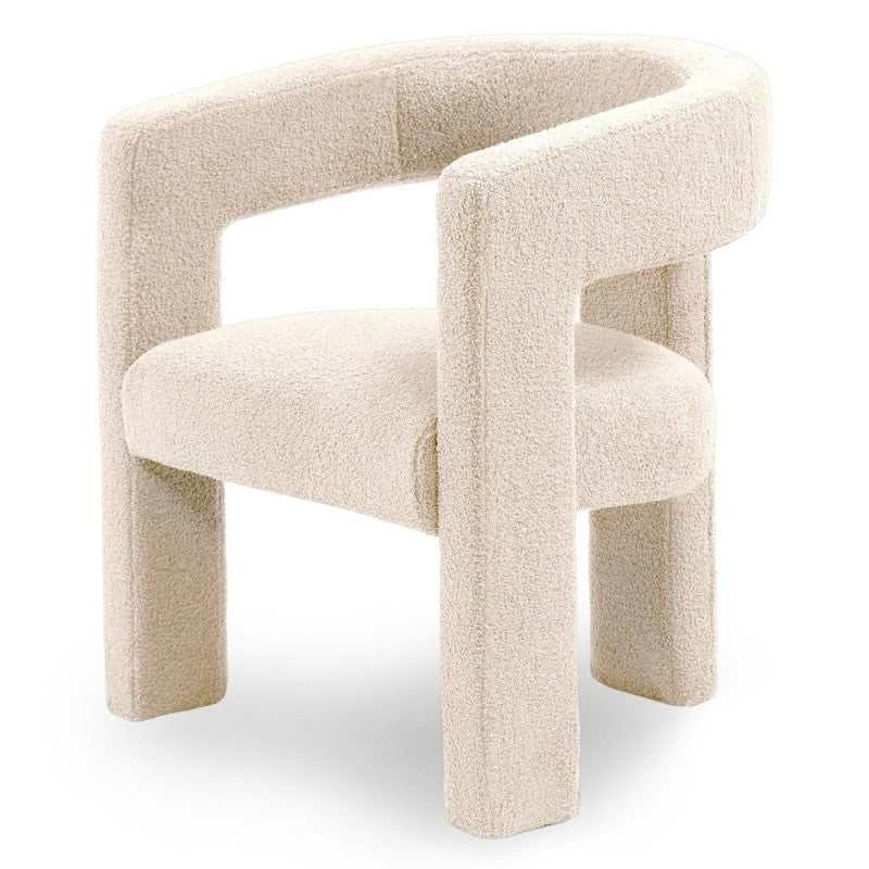 Fotelis CELESTE, smėlio, boucle