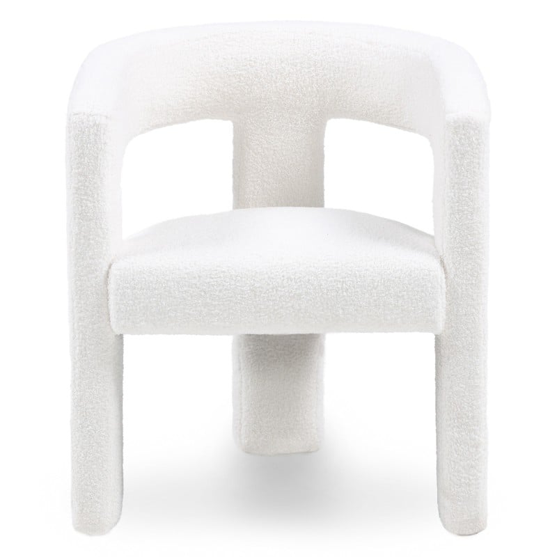 Fotelis CELESTE, kreminis, boucle