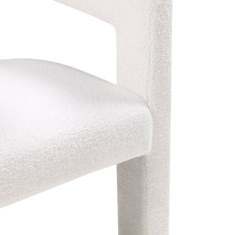 Fotelis CELESTE, kreminis, boucle