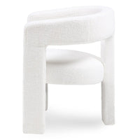 Fotelis CELESTE, kreminis, boucle