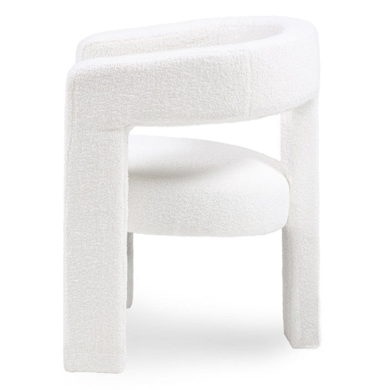 Fotelis CELESTE, kreminis, boucle