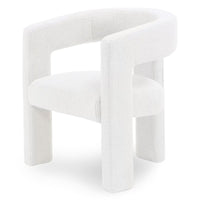 Fotelis CELESTE, kreminis, boucle