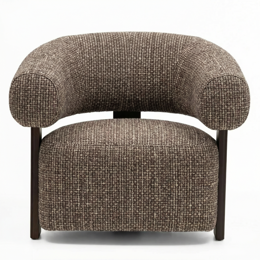 Armchair MAQUIS, brown cream/walnut