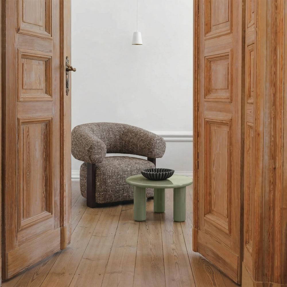 Armchair MAQUIS, brown cream/walnut