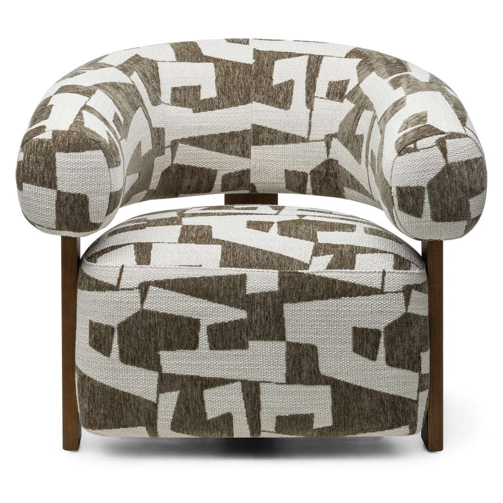 Relax Armchair MAQUIS, oiled cream/walnut
