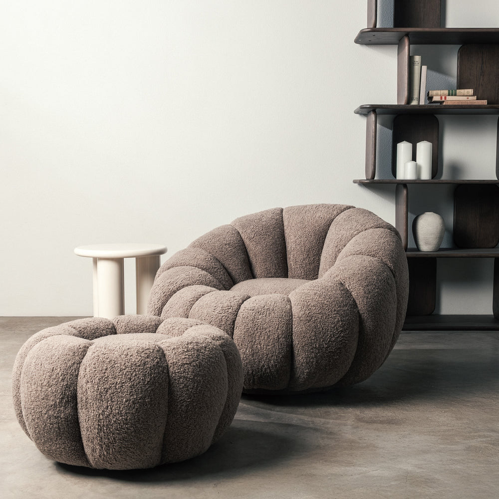 Swivel recliner AUREL, condition, cappuccino