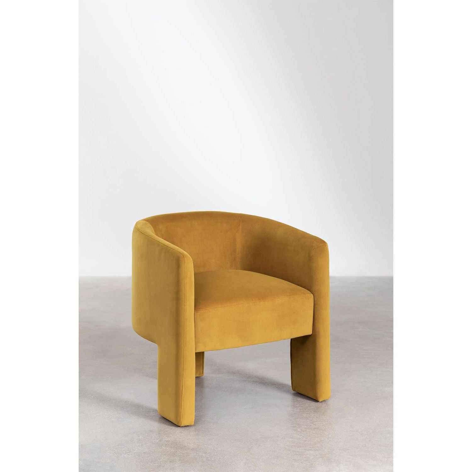 KASTIA Velvet Armchair, yellow