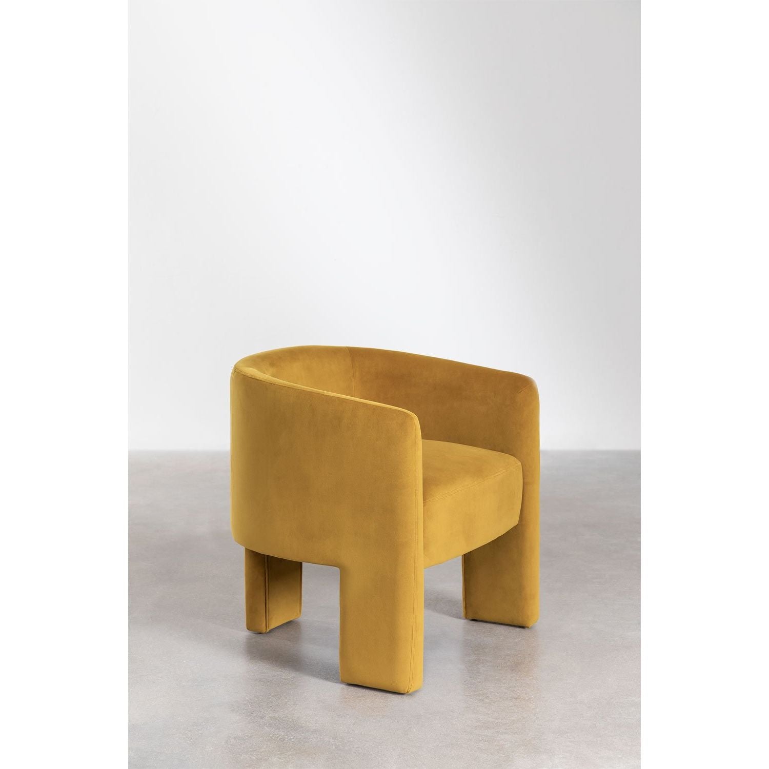 KASTIA Velvet Armchair, yellow