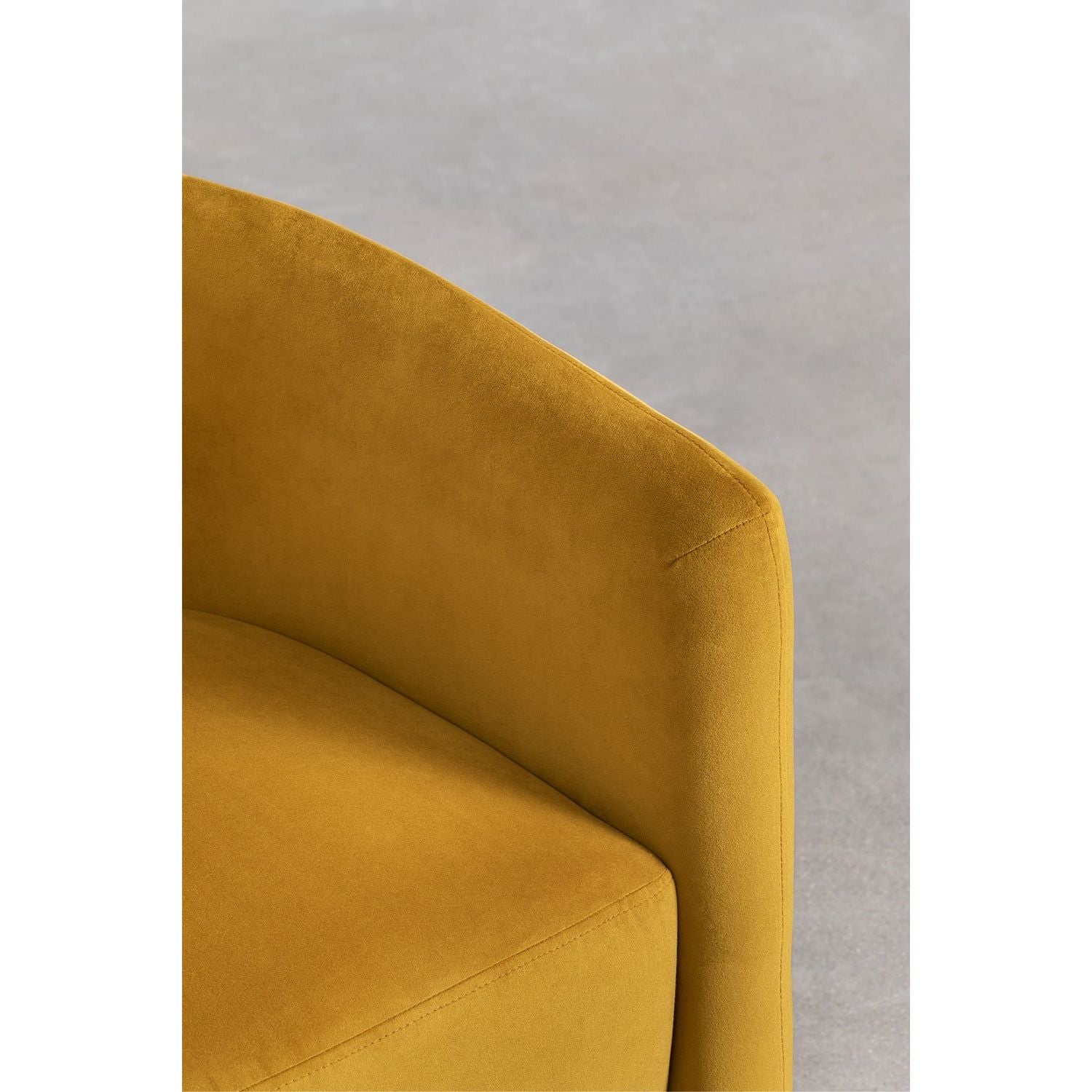 KASTIA Velvet Armchair, yellow