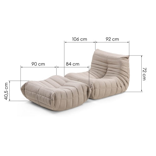 Fotelis FUJI su pakoja