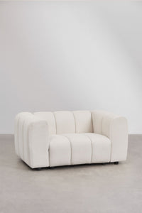 Fotelio ELIOTA prie lango, kreminis boucle boucle audinys