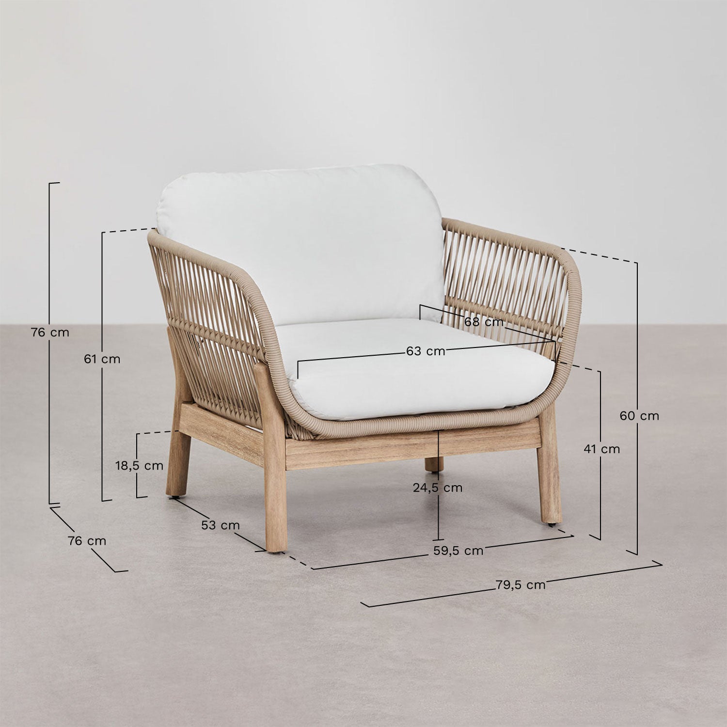 Armchair ACACIA, acacia (2 variations)
