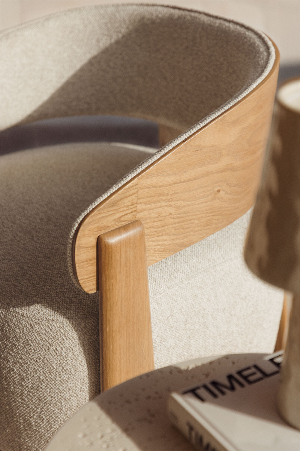 Armchair LUNAORO, oak