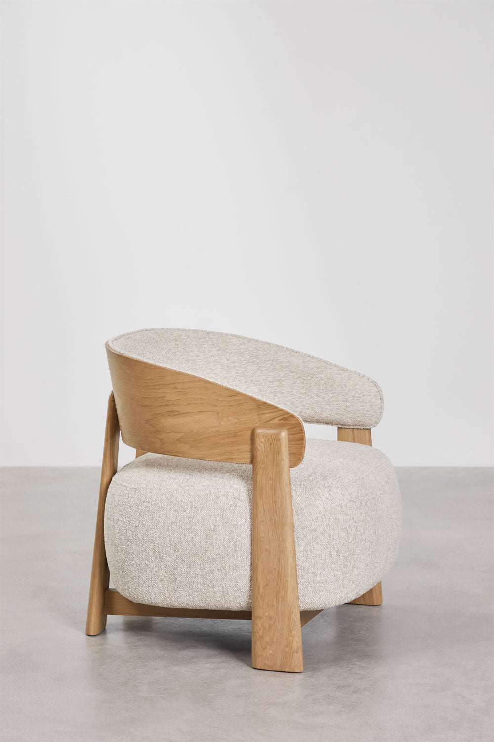 Armchair LUNAORO, oak