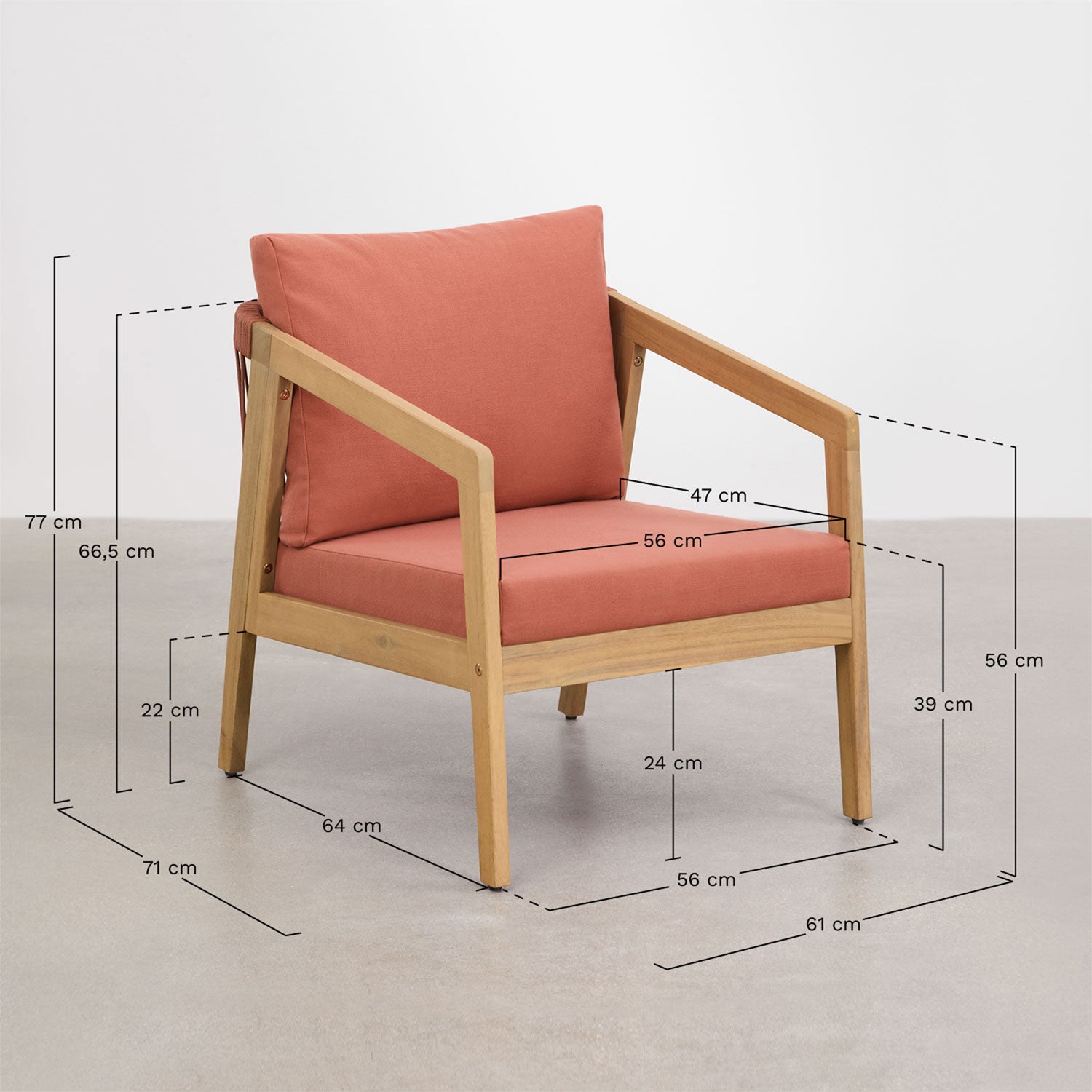 Armchair VIRVO, rope weave (1 pc.)