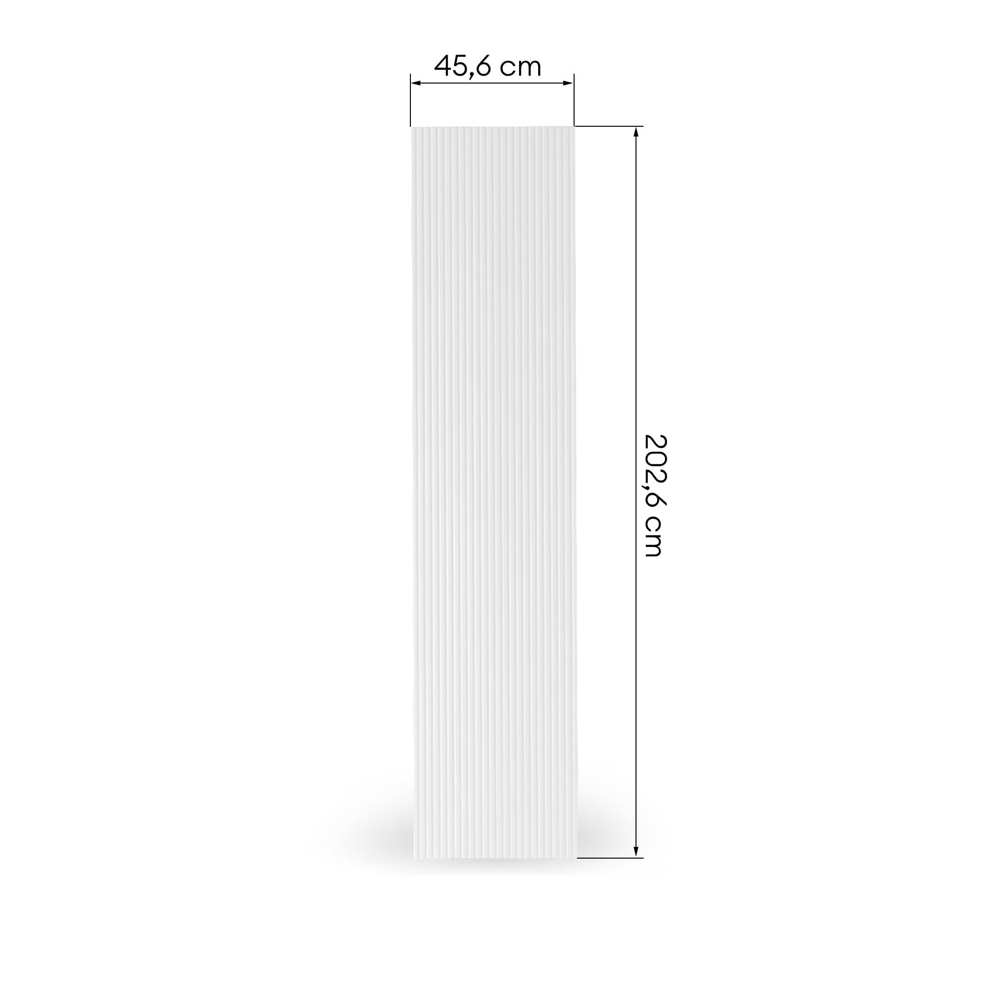 Spintos durys OCELLE, ryšuotos, baltos, 45 cm