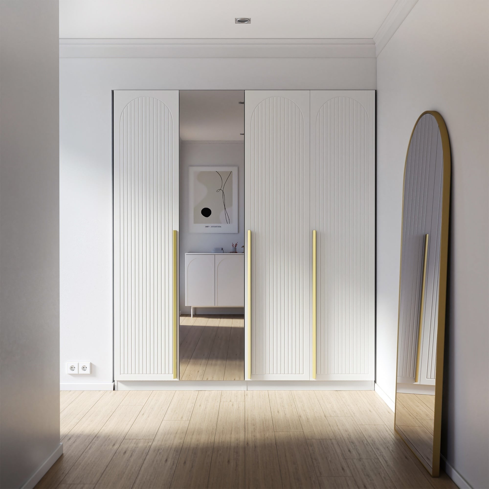 Wardrobe doors OCELLE, arched, right-hand