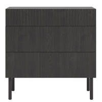 Komoda MEABH, 90 cm, juodas, uosis – durelių vidus