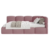 Jaunimo lova SOFTY, rožinė hidrofobinis veliūras