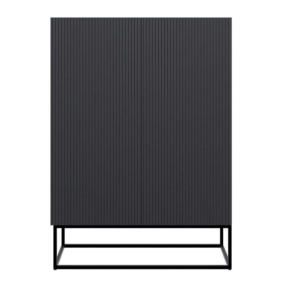 Komoda GREYA, 90 cm, juoda šviesiame fone