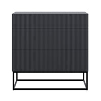 Komoda VELDIO, juoda, 90 cm
