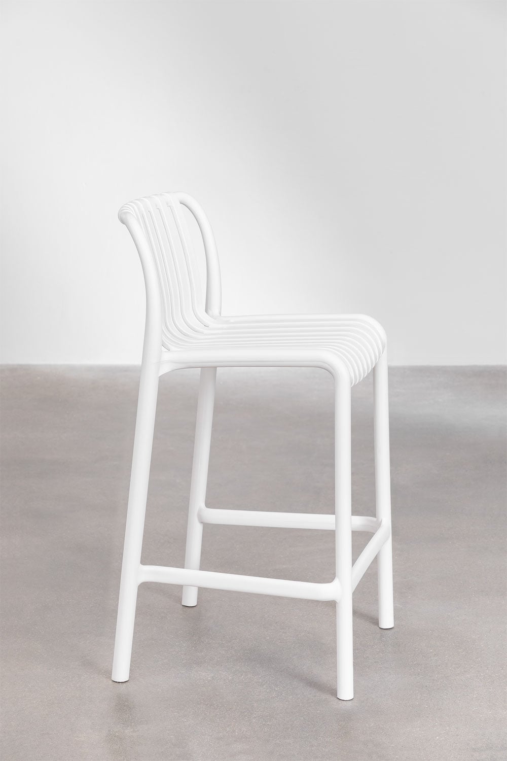 Augstais āra krēsls WENDELL, balts, 65 cm
