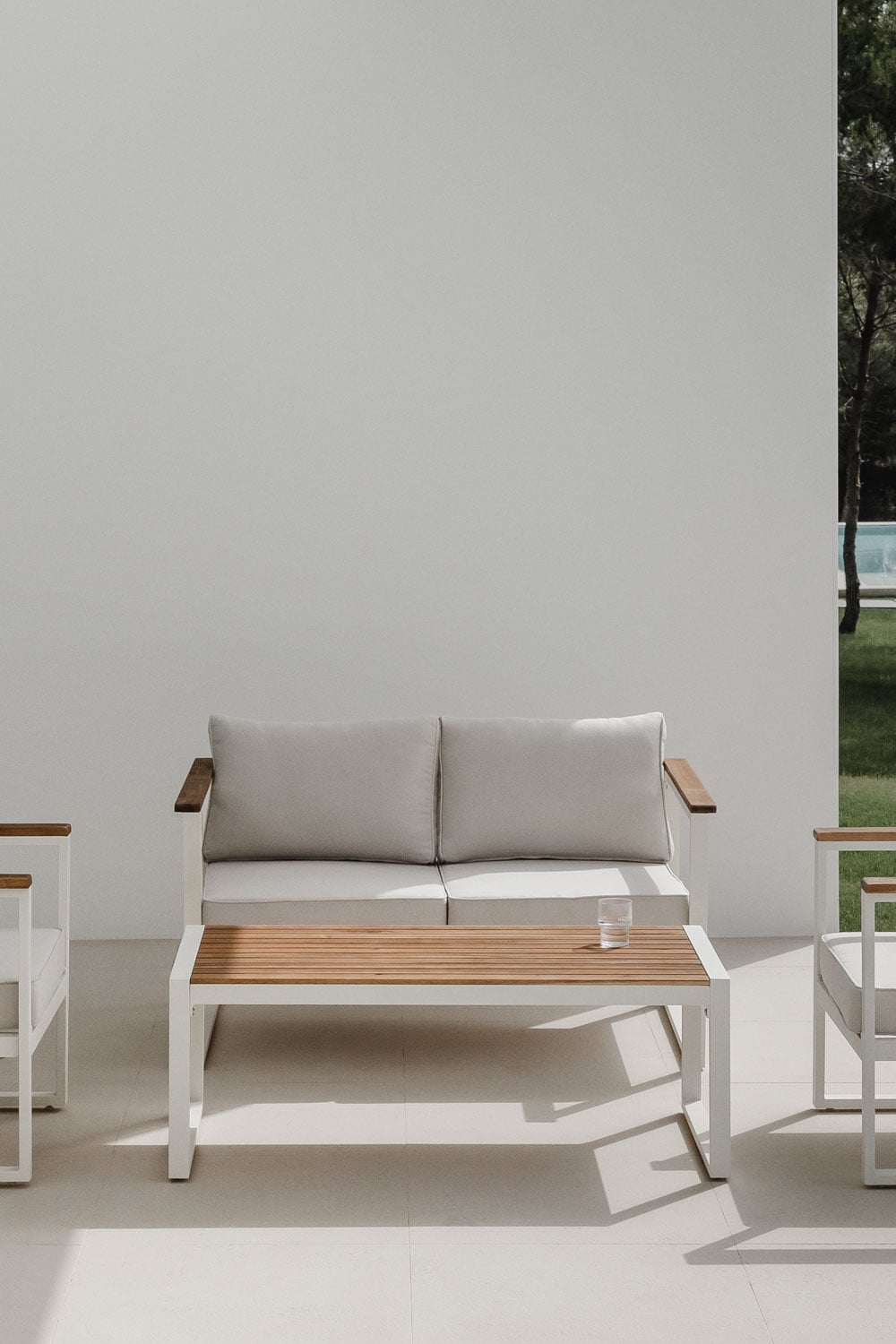 ALCANTO set, two-seater, white