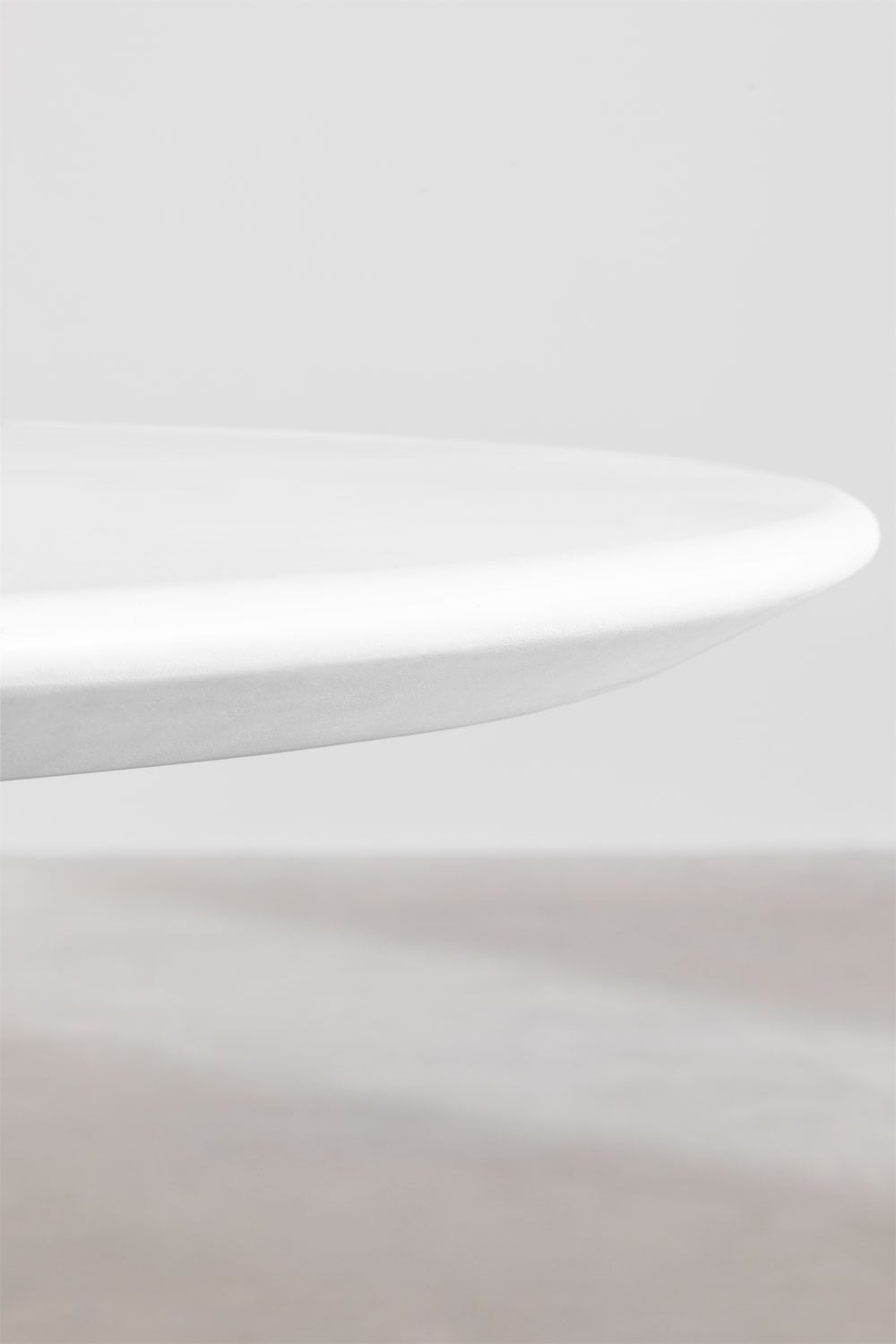Apaļš cementa galds ZELDA (Ø120 cm), balts