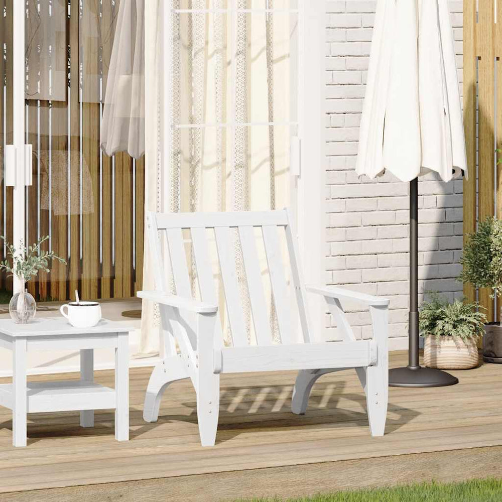 Garden Adirondack kėdė balta 75x77x77 cm medžio masyvo pušis - Namų Idėja