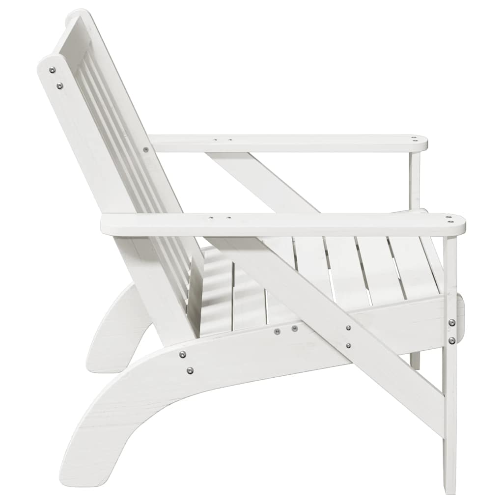 Garden Adirondack kėdė balta 75x77x77 cm medžio masyvo pušis - Namų Idėja