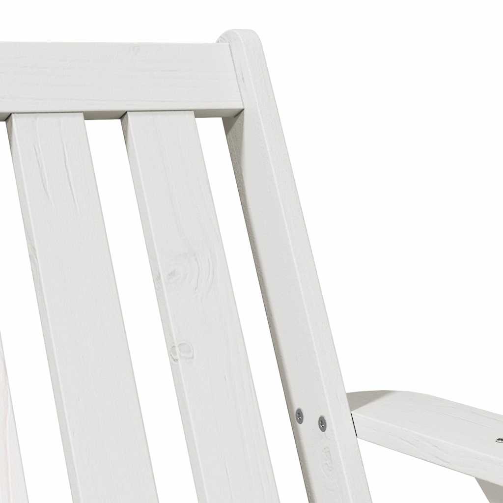 Garden Adirondack kėdė balta 75x77x77 cm medžio masyvo pušis - Namų Idėja