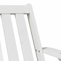 Garden Adirondack kėdė balta 75x77x77 cm medžio masyvo pušis - Namų Idėja