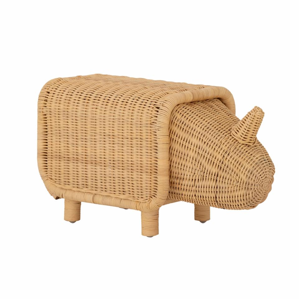 Stool SOFFE, natural rattan