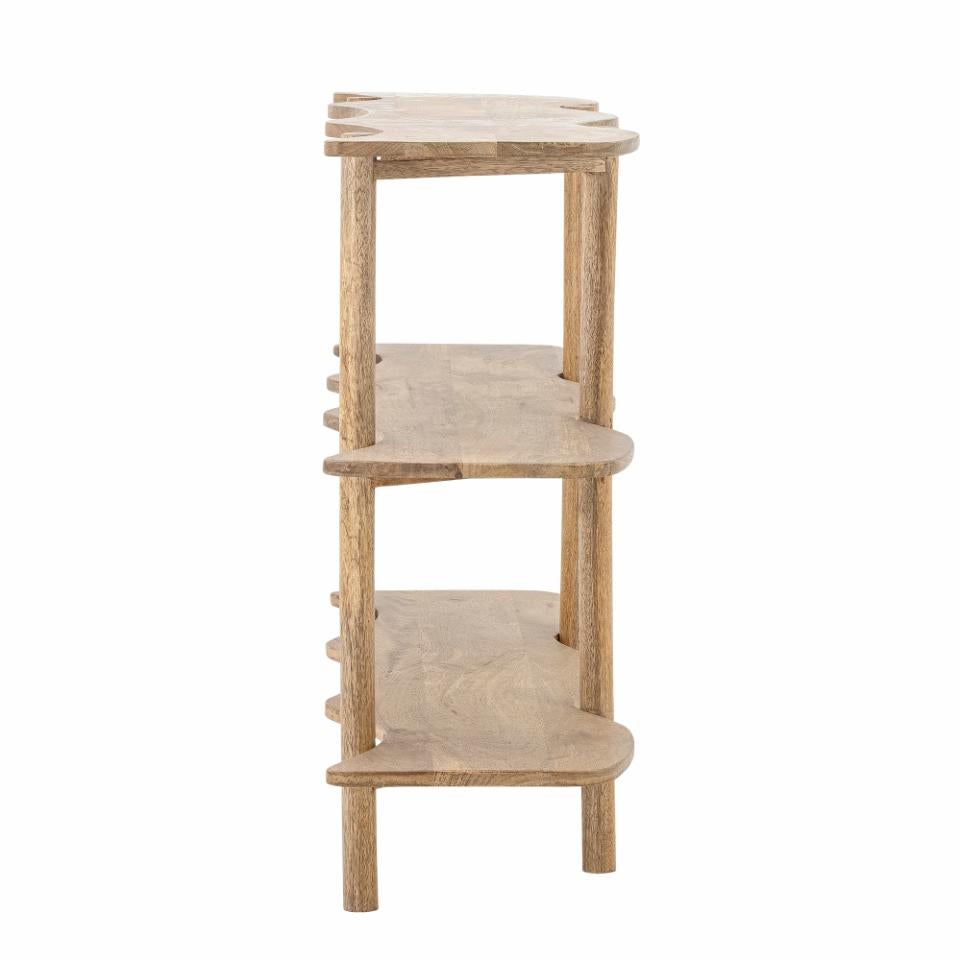 Bookshelf RIVOLI, natural mango
