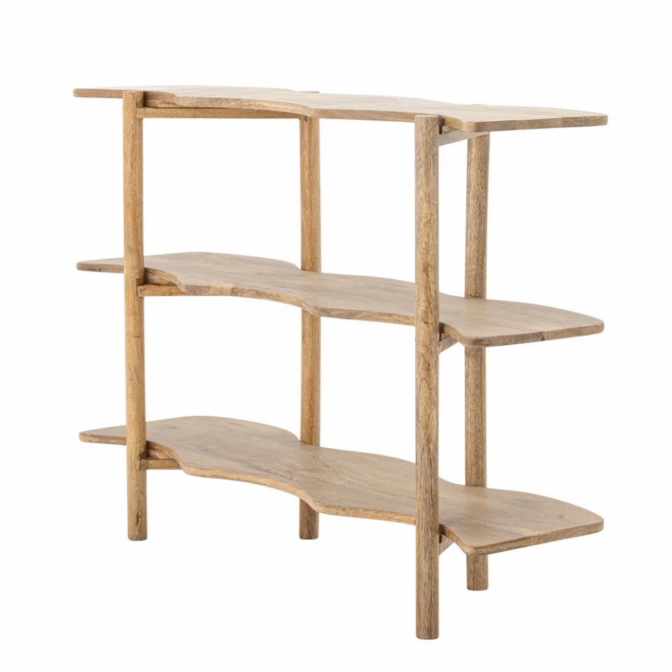 Bookshelf RIVOLI, natural mango