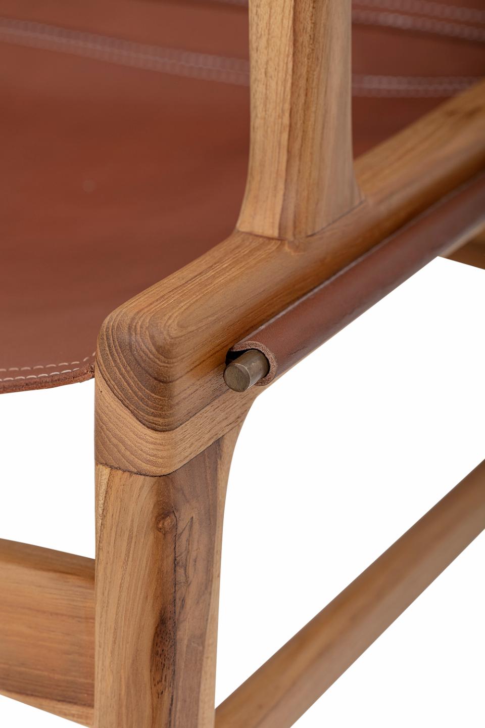 OLLIE Lounge Chair, Brown Leather