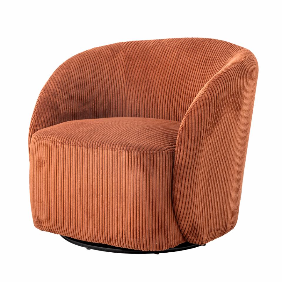 PRADI Lounge Chair, orange polyester