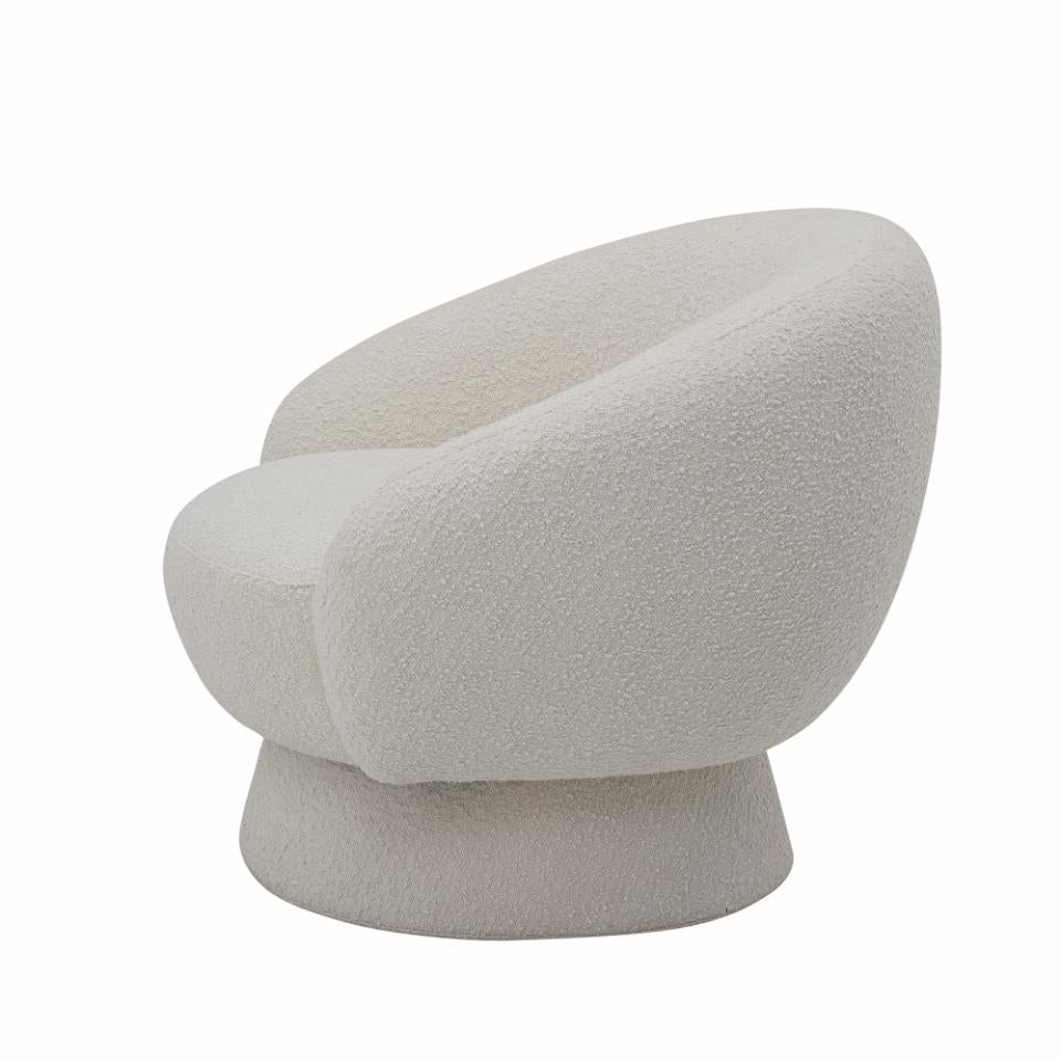Recliner TED, white polyester