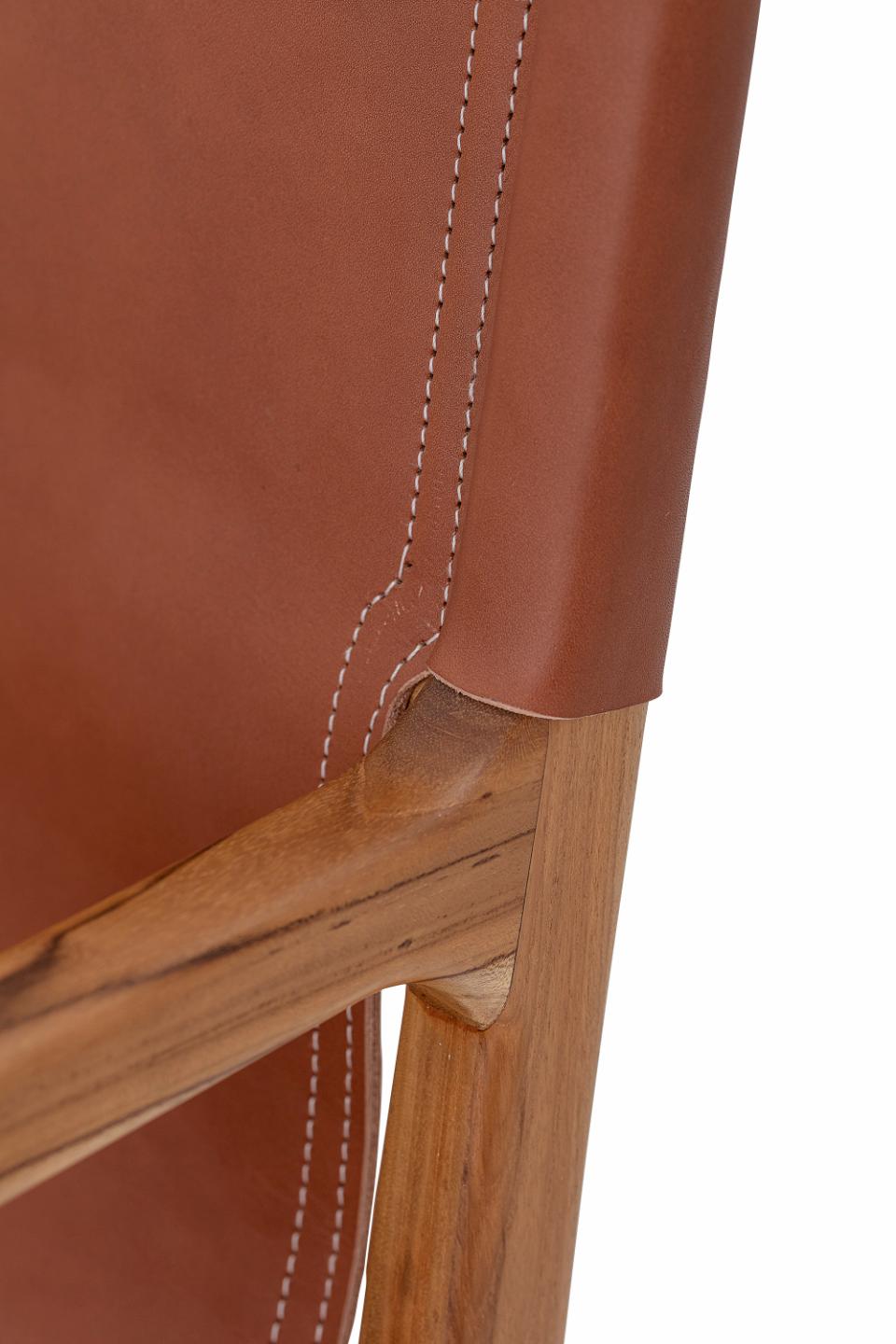 OLLIE Lounge Chair, Brown Leather